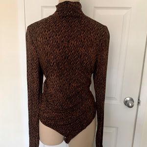 Mesh bodysuit/animal print